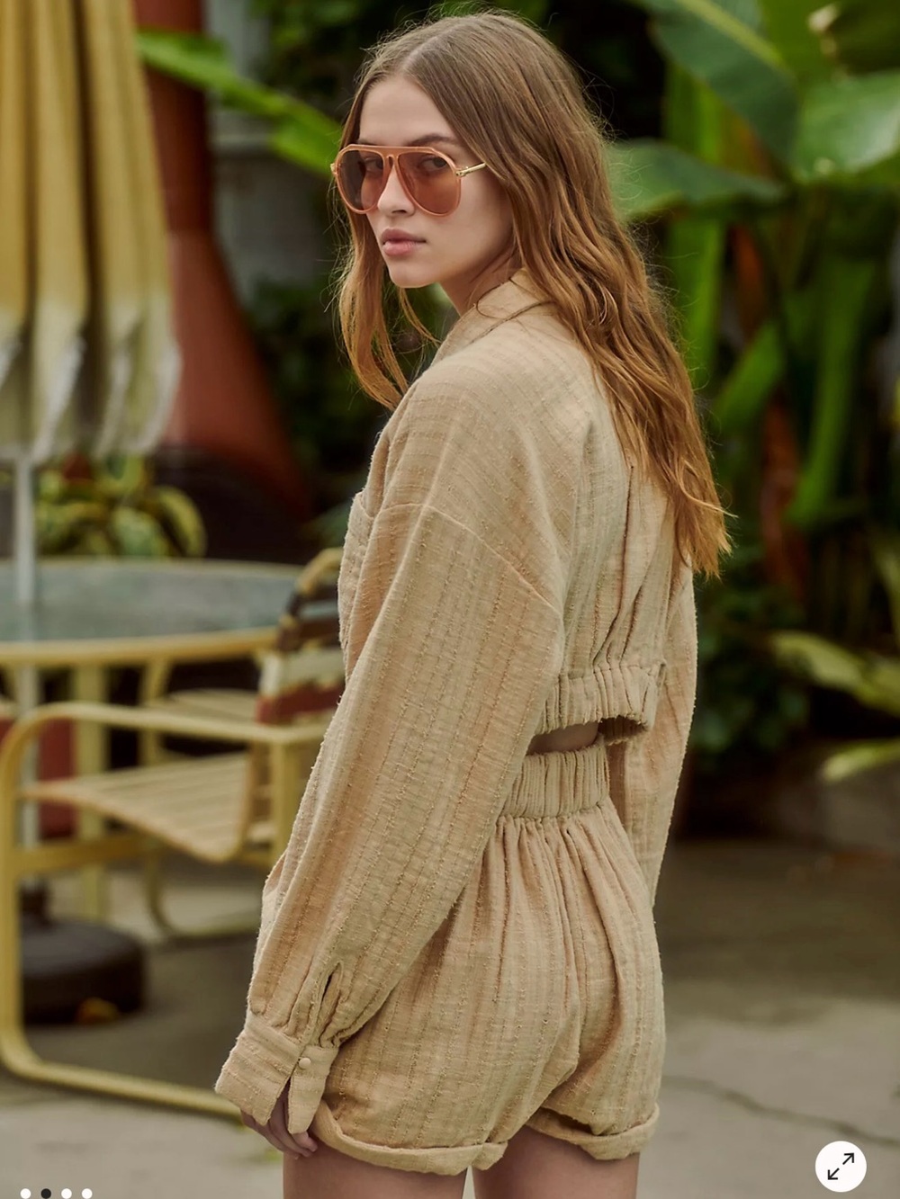 Free people stay cool Two-Piece Set in oat bran